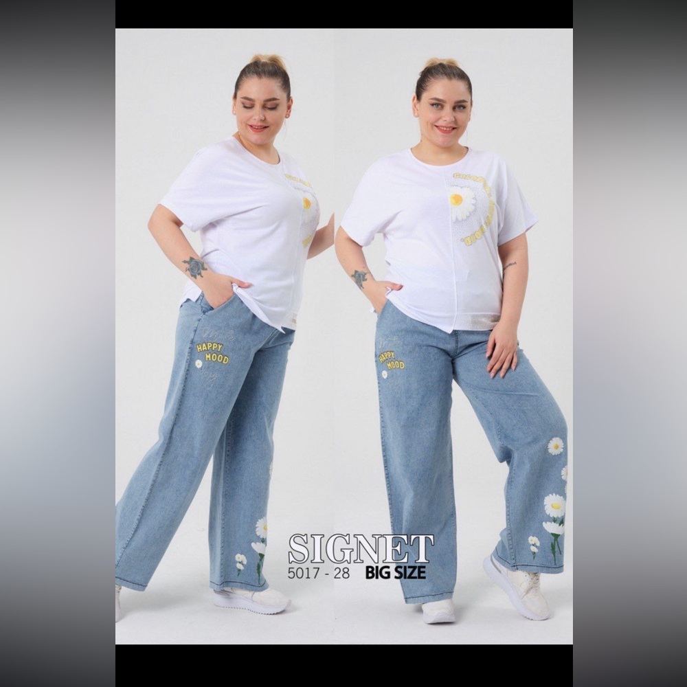 Blue Women's Jeans 18W new set 100% cotton